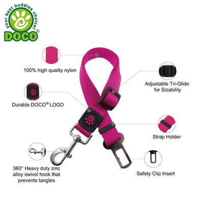 DOCO® Signature Nylon Car Safety Belt - www.docopet.com